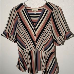 Coral colored blouse